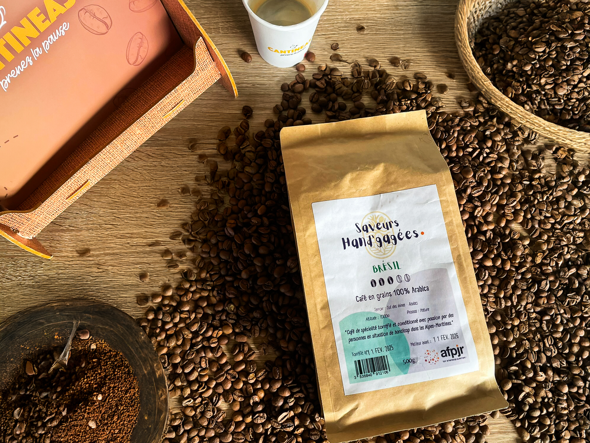 Café équitable et solidaire Hand’gagées pour vos machines à café en entreprise